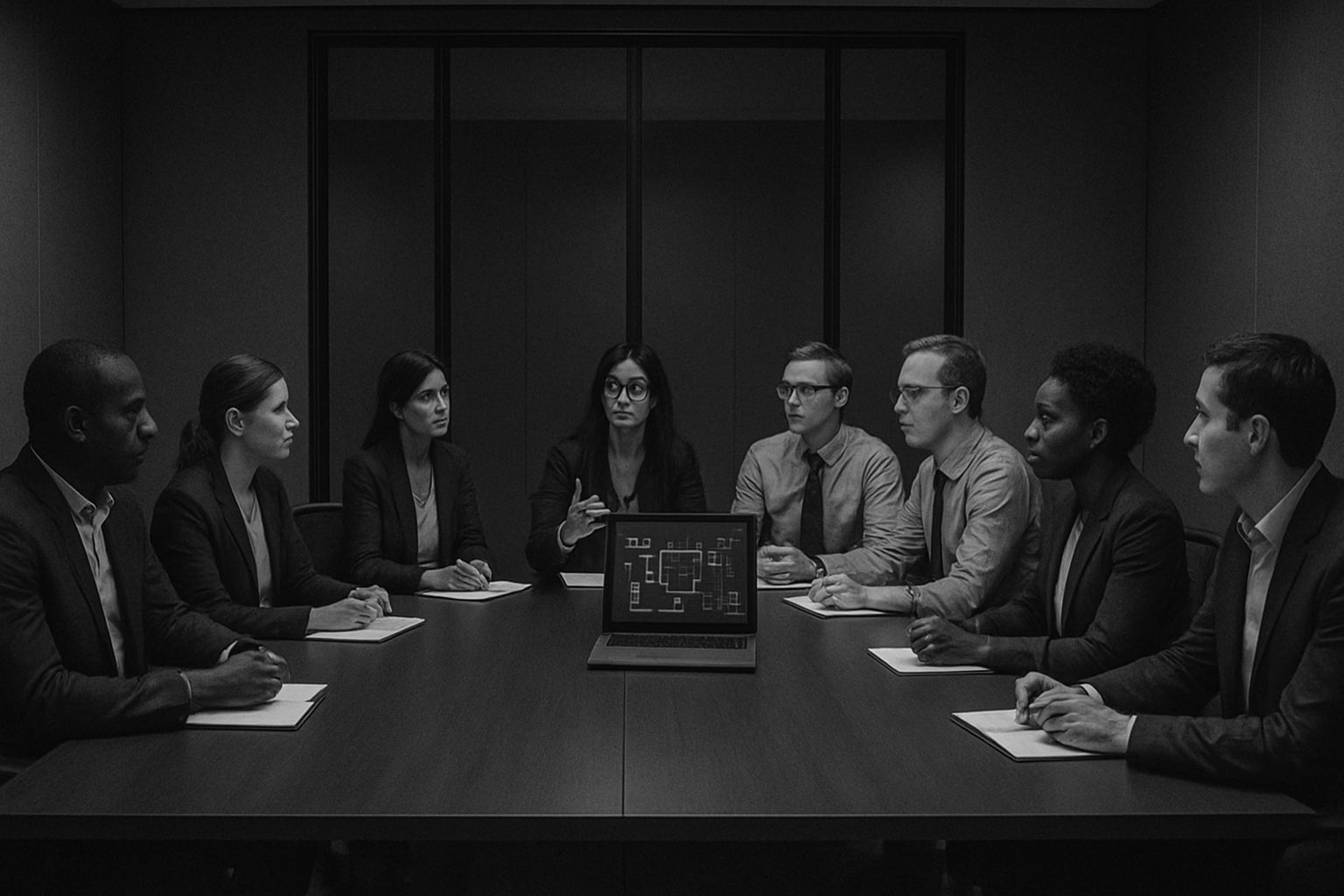 People sitting around a conference table